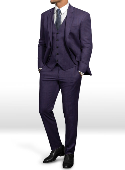 Napolean Eggplant Wool Suit - Click Image to Close