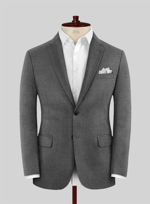 Napolean Gray Birdseye Wool Suit - Click Image to Close