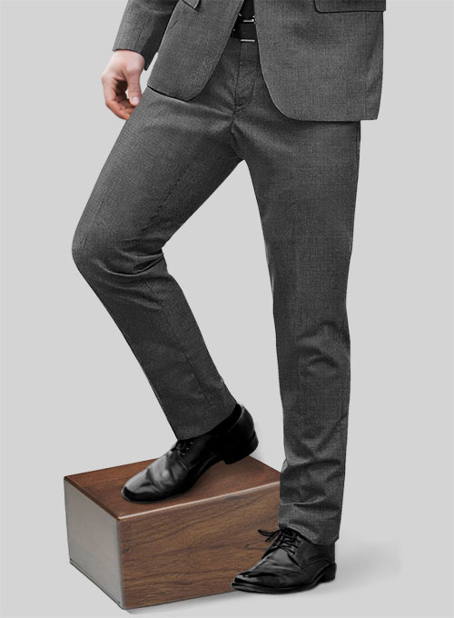 Napolean Gray Birdseye Wool Suit - Click Image to Close