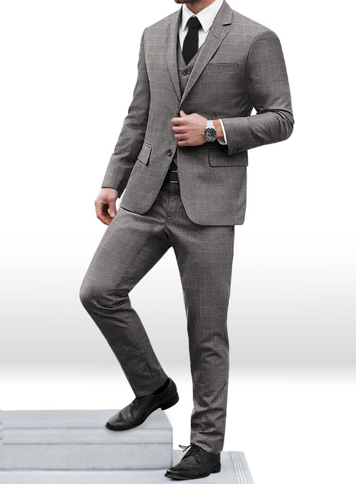 Napolean Lazo Gray Wool Suit