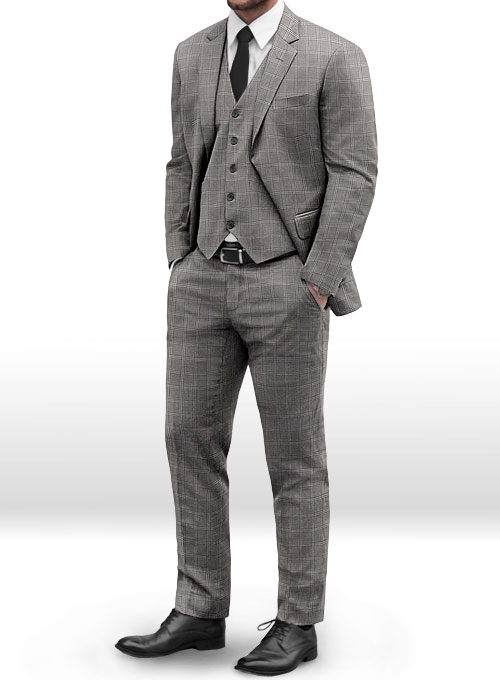 Napolean Lazo Gray Wool Suit