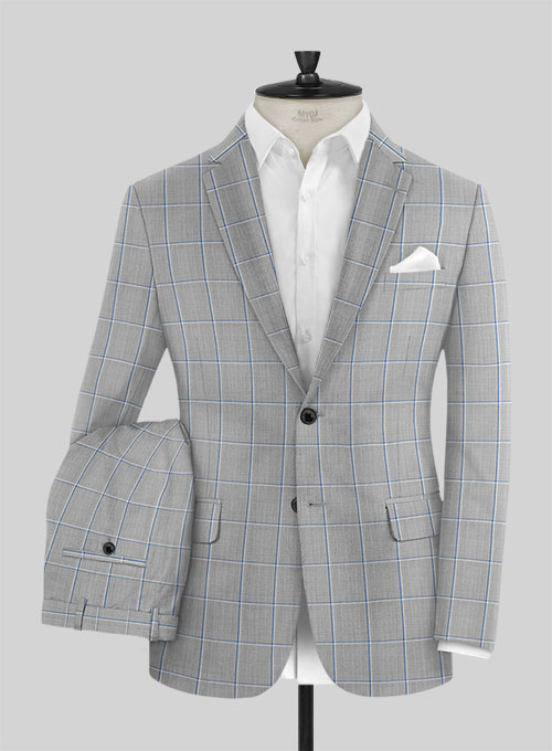 Napolean Aria Light Gray Wool Suit