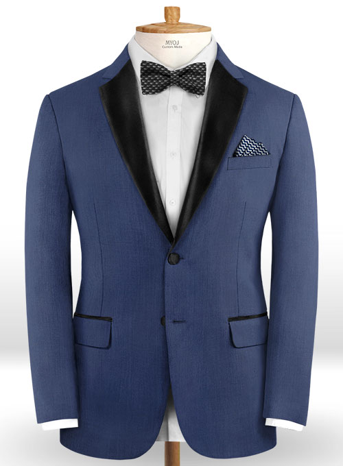 Napolean Bottle Blue Wool Tuxedo Suit