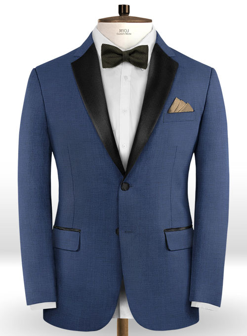 Napolean Cosmo Blue Wool Tuxedo Suit