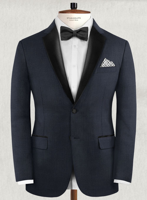 Napolean Dark Blue Wool Tuxedo Suit - Click Image to Close