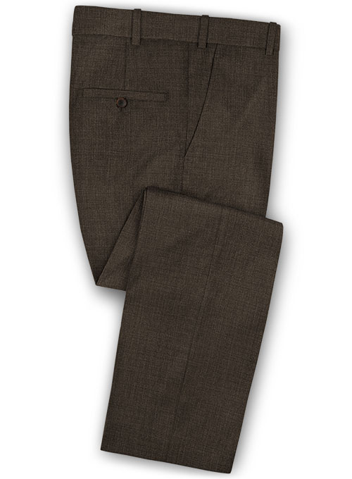 Napolean Sharkskin Dark Brown Wool Suit