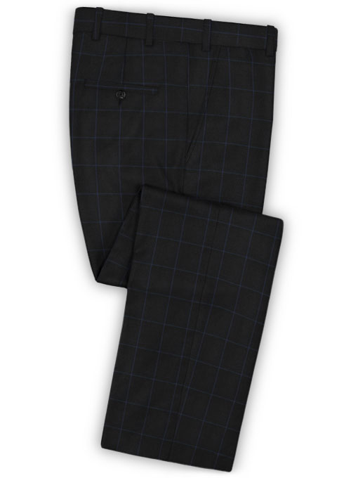 Napolean Fissa Black Wool Suit