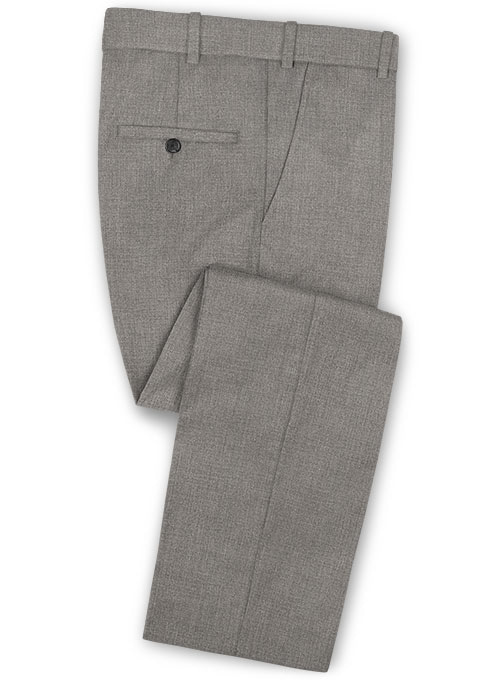 Napolean Flat Gray Wool Tuxedo Suit - Click Image to Close