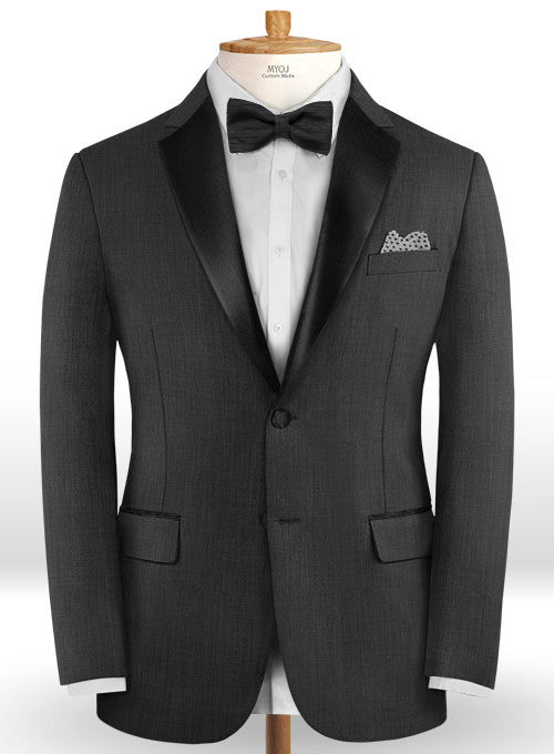 Napolean Gino Dark Gray Wool Tuxedo Suit