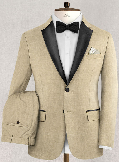 Napolean Khaki Wool Tuxedo Suit : Made To Measure Custom Jeans For Men ...