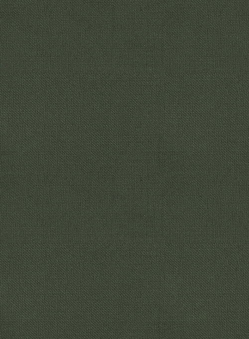 Napolean Military Green Wool Tuxedo Suit