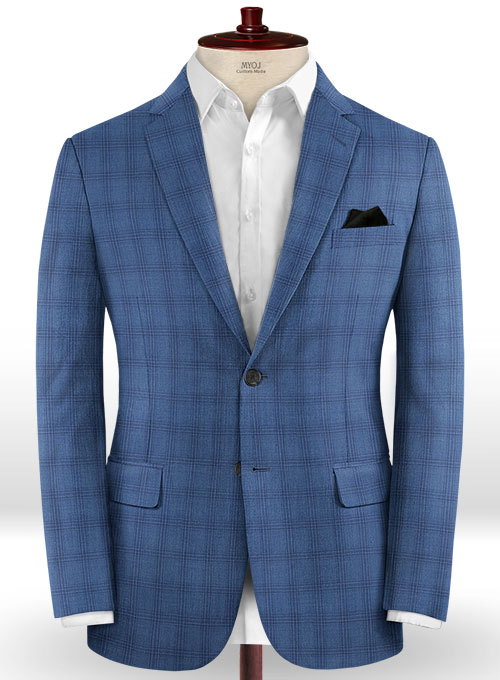 Napolean Mirrow Blue Wool Suit