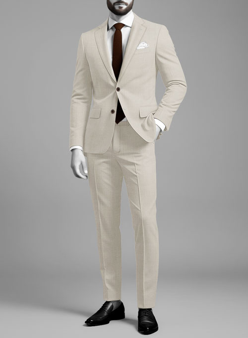 Napolean Muted Beige Wool Suit