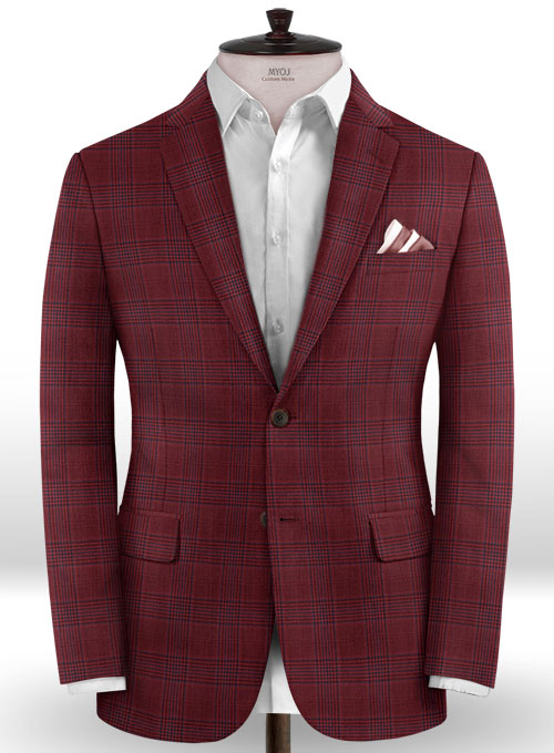 Napolean Nanti Red Wool Suit