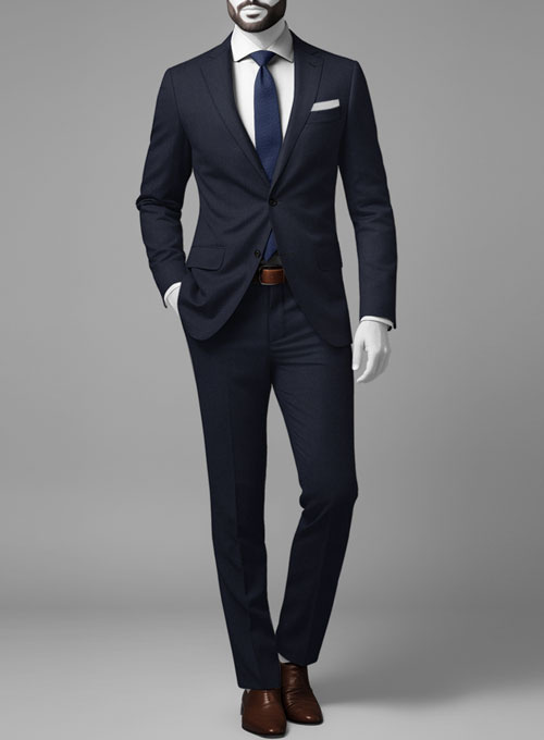 Napolean Navy Blue Wool Suit