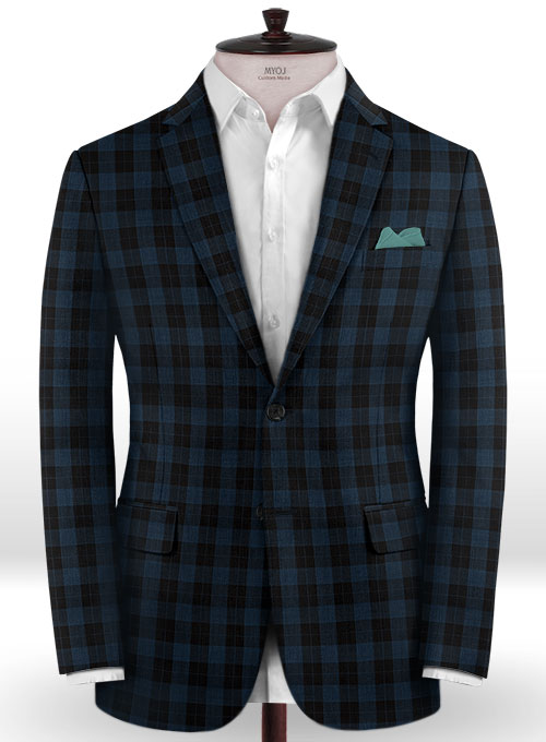 Napolean Oldo Blue Wool Suit - Click Image to Close