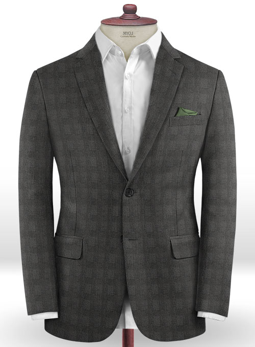 Napolean Prince Charcoal Wool Suit