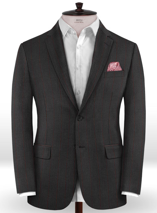 Napolean Rodrio Charcoal Wool Suit