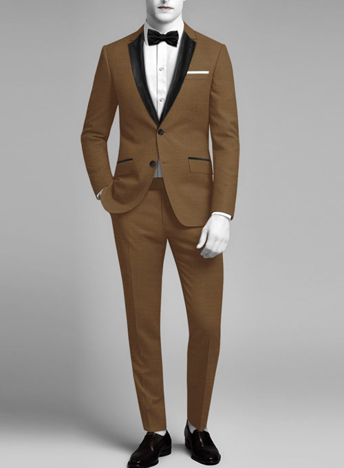 Napolean Rust Wool Tuxedo Suit