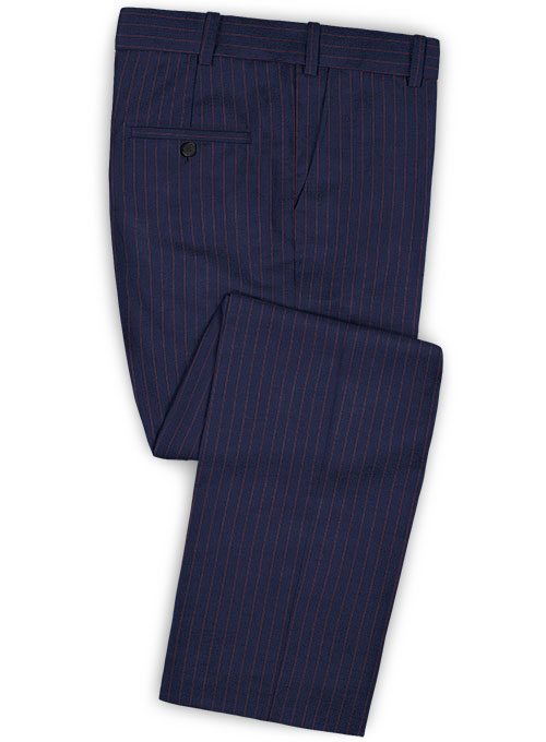 Napolean Stripo Blue Wool Suit