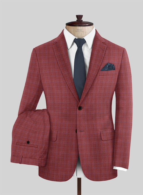 Napolean Tonia Red Wool Suit