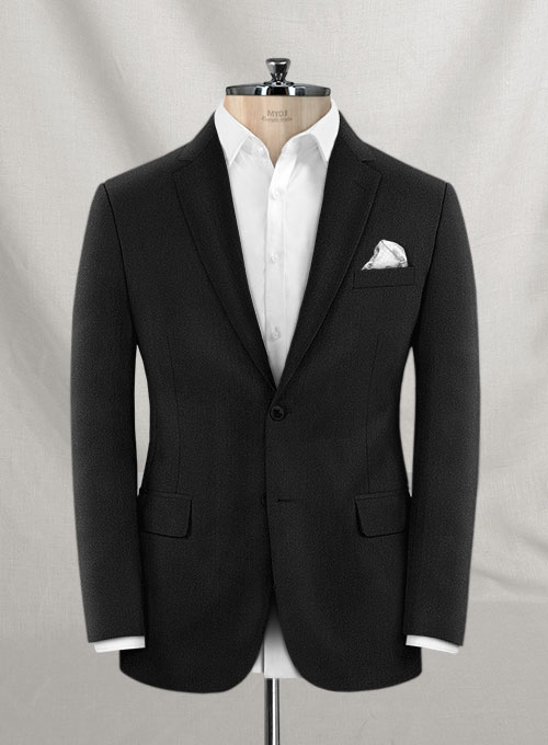Napolean York Black Wool Suit