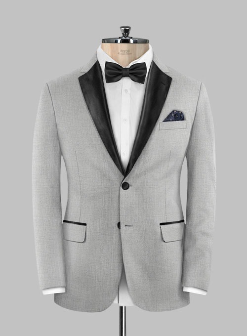 Napolean Ice Gray Wool Tuxedo Suit