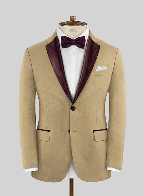 Napolean Khyber Khaki Wool Tuxedo Suit - Click Image to Close