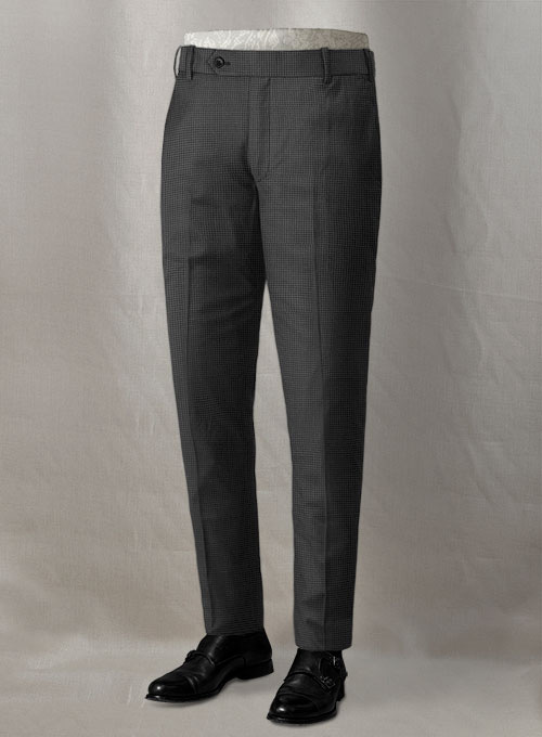 Napolean Mini Houndstooth Gray Wool Suit - Click Image to Close