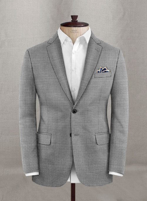 Napolean Mini Houndstooth White Wool Suit