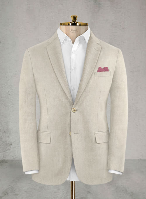 Napolean Muted Beige Wool Suit - Click Image to Close