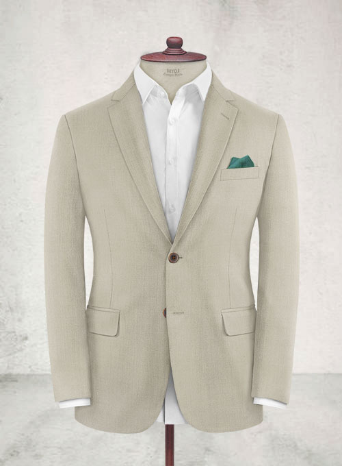 Napolean Muted Khaki Wool Suit - Click Image to Close