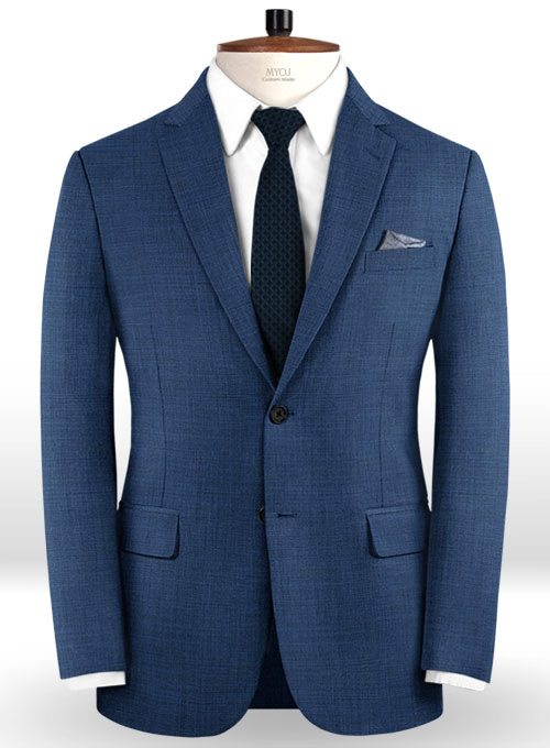 Napolean Nailhead Blue Wool Suit