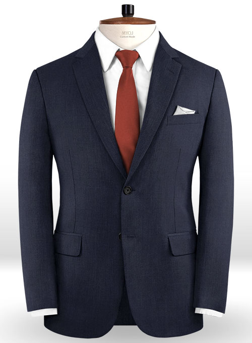 Napolean Navy Blue Wool Suit - Click Image to Close