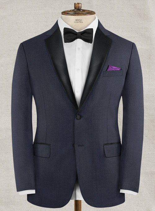 Napolean Navy Blue Wool Tuxedo Suit