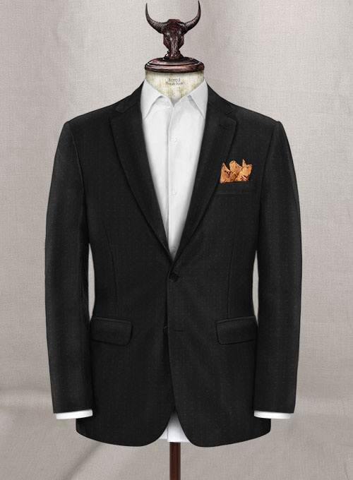Napolean Polka Black Wool Suit - Click Image to Close