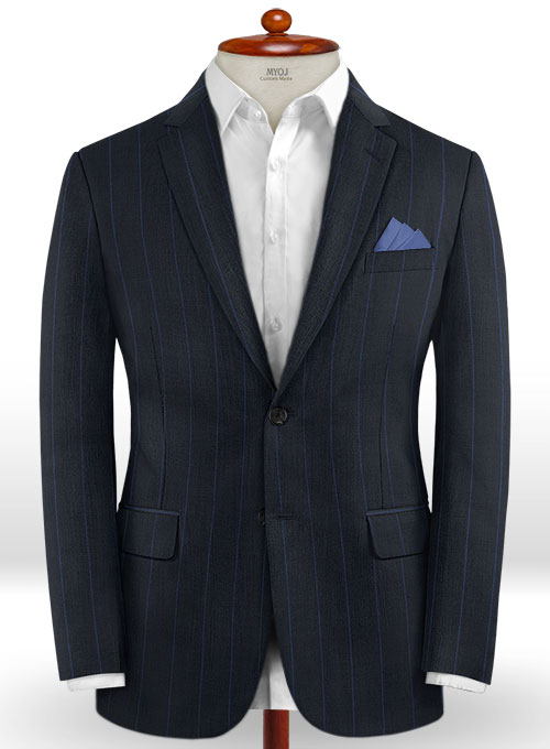 Napolean Rodrio Blue Wool Suit - Click Image to Close