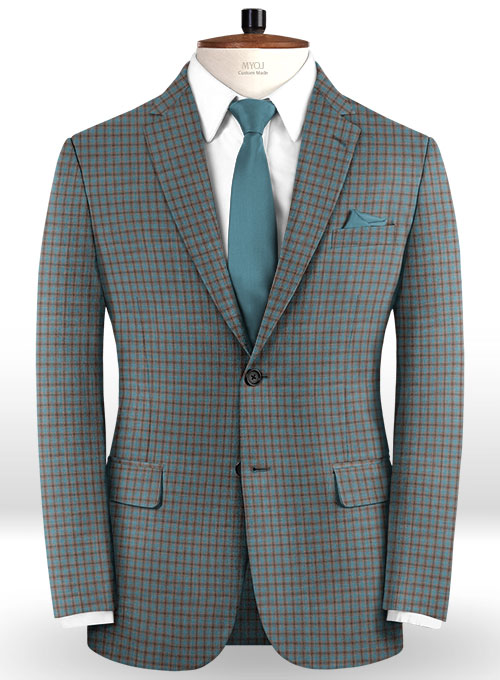 Napolean Rollz Teal Blue Wool Suit