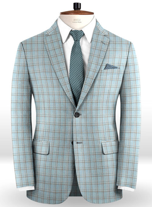 Napolean Spring Blue Wool Suit - Click Image to Close