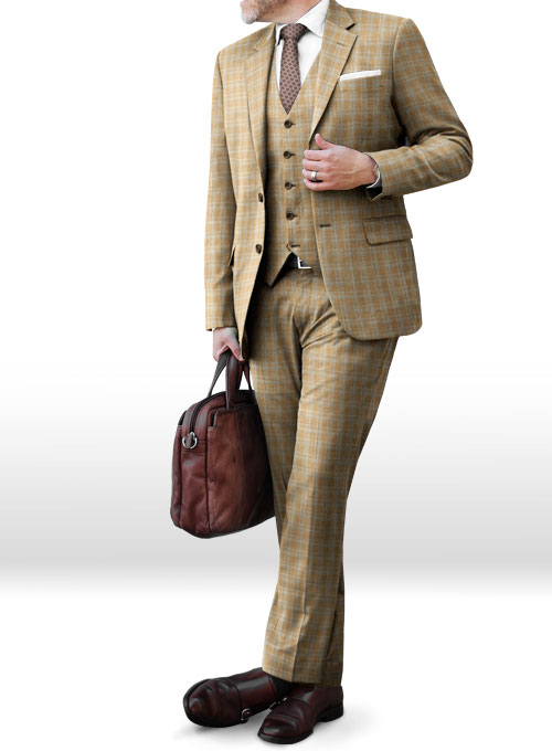 Napolean Spring Brown Wool Suit