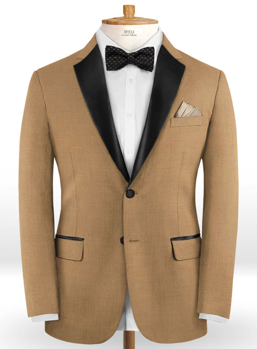 Napolean Tan Wool Tuxedo Suit