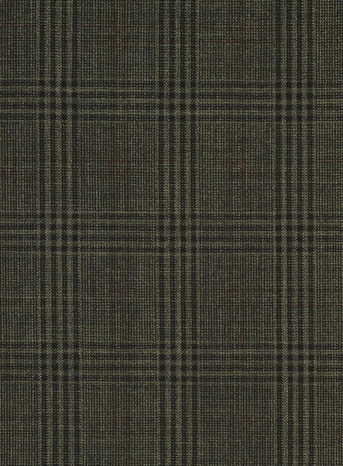 Napolean Tartan Green Wool Suit