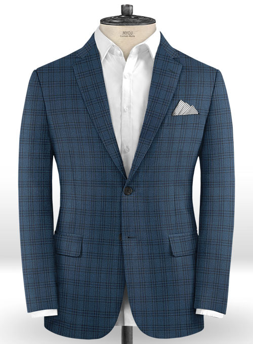 Napolean Tin Blue Wool Suit
