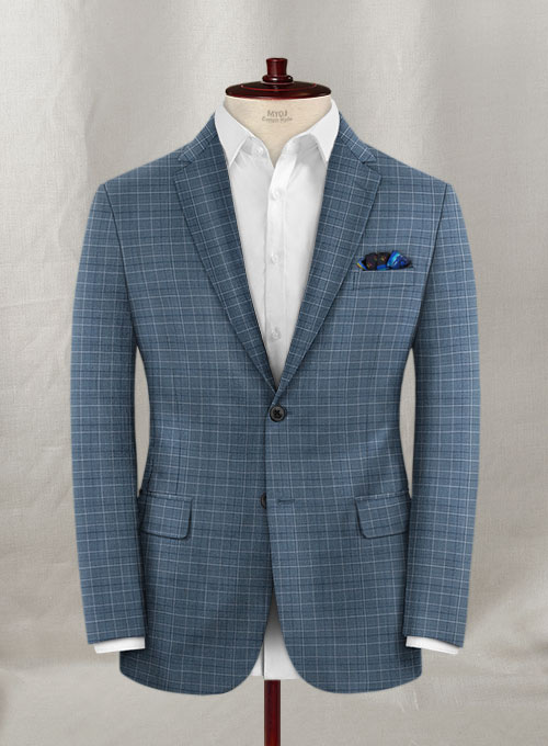 Napolean Tonia Blue Wool Suit - Click Image to Close