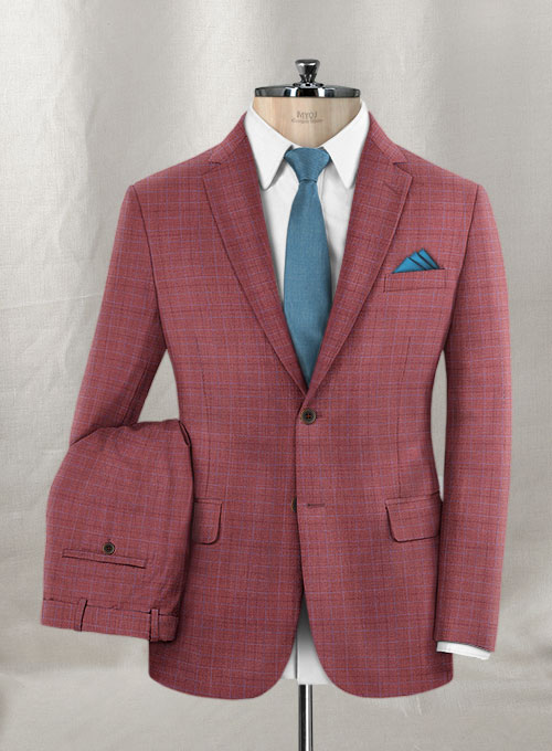 Napolean Tonia Red Wool Suit