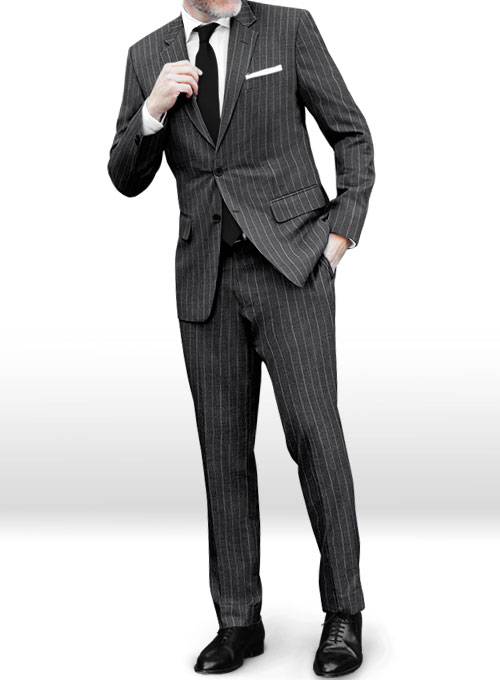 Napolean West Charcoal Wool Suit