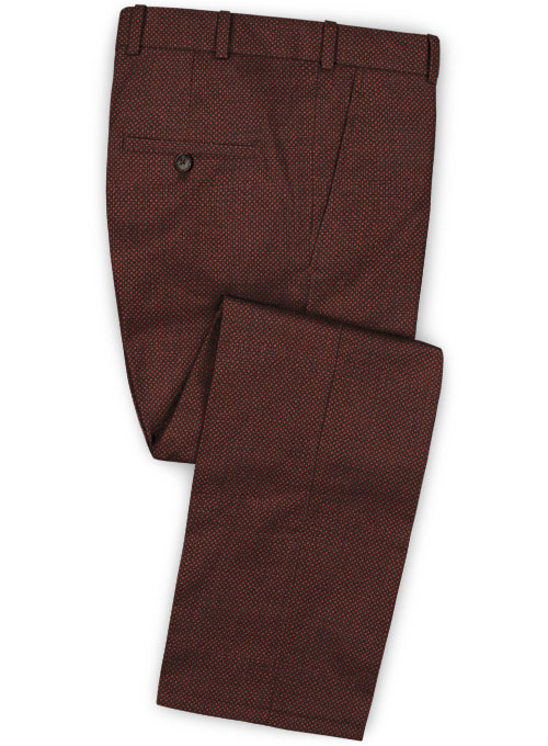 Napolean Wine Birdseye Wool Suit