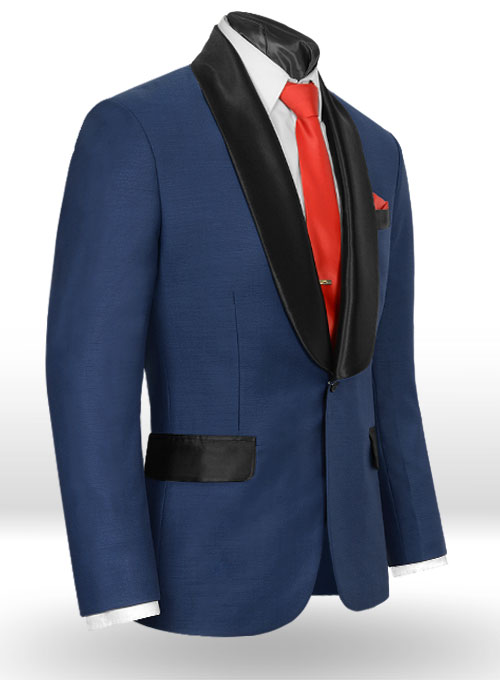 Napolean Persian Blue Wool Tuxedo Jacket - Click Image to Close