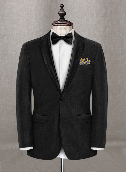Napolean Polka Black Wool Tuxedo Suit - Click Image to Close