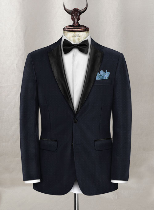 Napolean Polka Blue Wool Tuxedo Suit - Click Image to Close